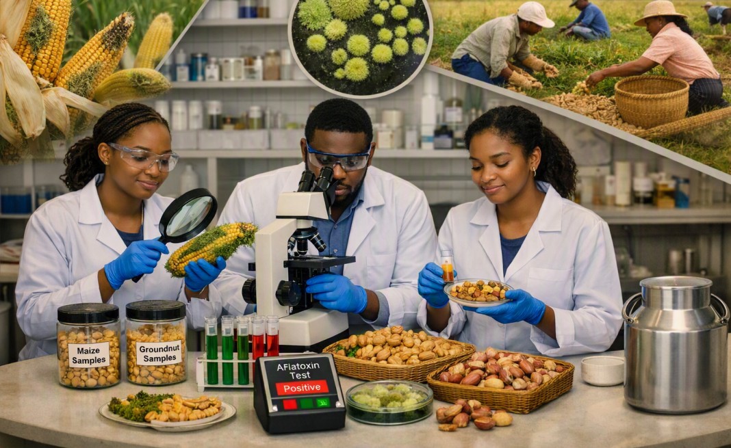 Aflatoxin Project. Diverisity of Aspergillus species and Aflatoxin contamination along Maize and Groundnut value Chains in Eastern and Southern Africa (Uganda). 