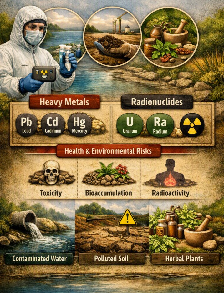 Assessing the concentration Levels of Heavy Metals and Radionuclides in Water, soils, Medicinal Plants in Selected Areas in Uganda