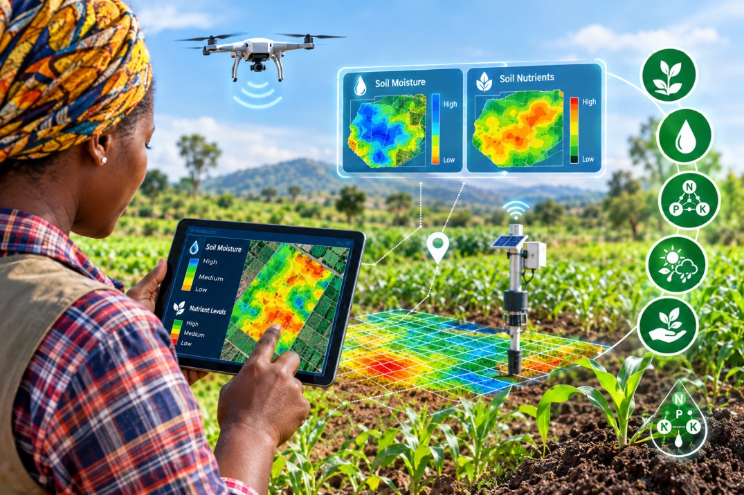 Embracing climate-smart agriculture in Uganda through AI-driven soil moisture and nutrient mapping